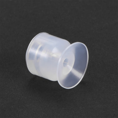 Harfington Uxcell Clear White Soft Silicone Waterproof  Miniature Vacuum Suction Cup 10mmx5mm Bellows Suction Cup,4pcs