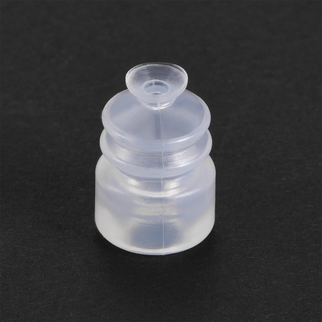 uxcell Uxcell Clear White Soft Silicone Waterproof Vacuum Suction Cup 5mmx5mm Bellows Suction Cup,4pcs