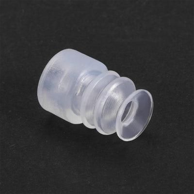 Harfington Uxcell Clear White Soft Silicone Waterproof Vacuum Suction Cup 8mmx5mm Bellows Suction Cup,4pcs
