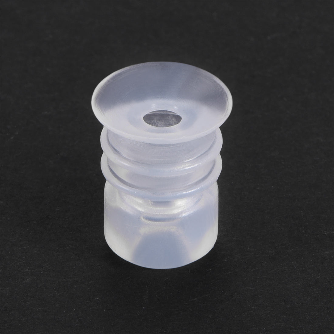 uxcell Uxcell Clear White Soft Silicone Waterproof Vacuum Suction Cup 12mmx5mm Bellows Suction Cup,4pcs