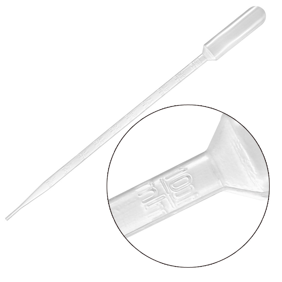 uxcell Uxcell 20 Pcs 10ml Disposable Pasteur Pipettes Test Tubes Liquid Drop Droppers Graduated 295mm Long