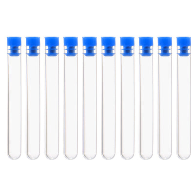 uxcell Uxcell 50 Pcs Centrifuge Test Tubes Round Bottom Polystyrene with  Blue Cap 13 x 100mm