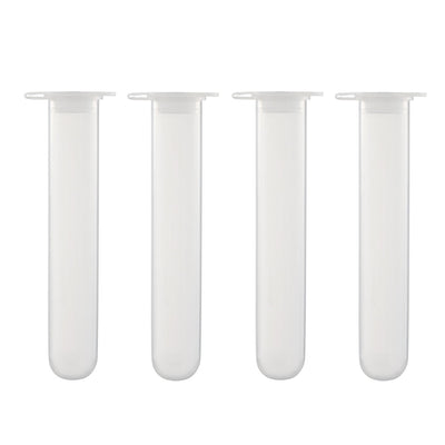 Harfington Uxcell 10 Pcs 15ml Plastic Centrifuge Tubes with Attached Cap, Round Bottom