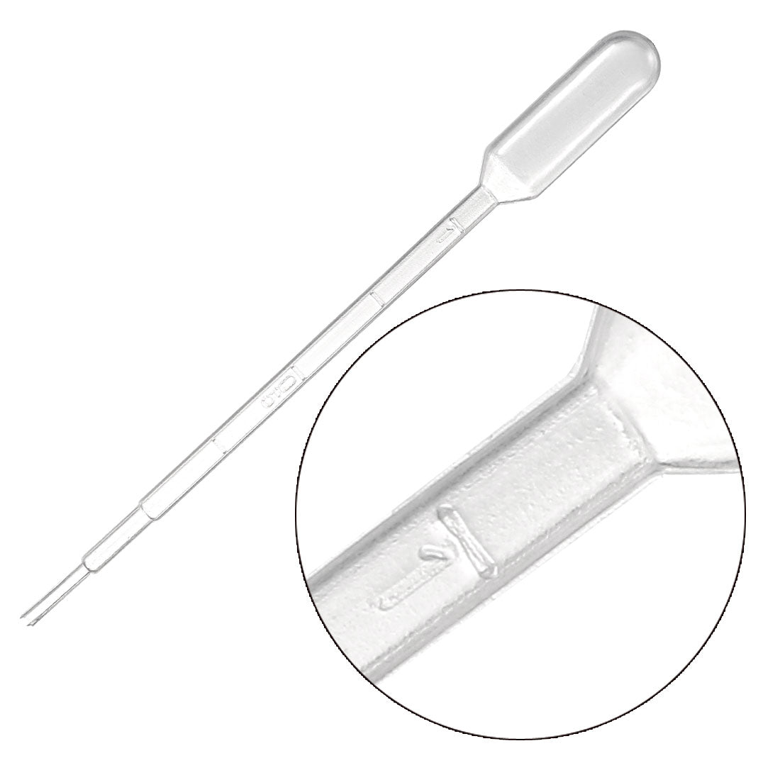 uxcell Uxcell 100 Pcs 1ml Disposable Pasteur Pipettes Test Tubes Liquid Drop Droppers Graduated 144mm Long