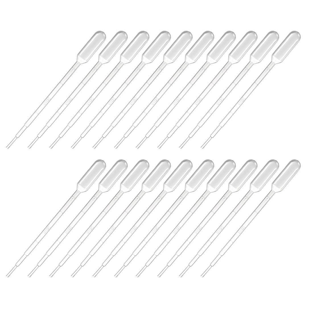 uxcell Uxcell 100 Pcs 1ml Disposable Pasteur Pipettes Test Tubes Liquid Drop Droppers Graduated 144mm Long