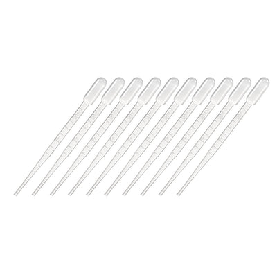uxcell Uxcell 50 Pcs 2ml Disposable Pasteur Pipettes Test Tubes Liquid Drop Droppers Graduated 146mm Long