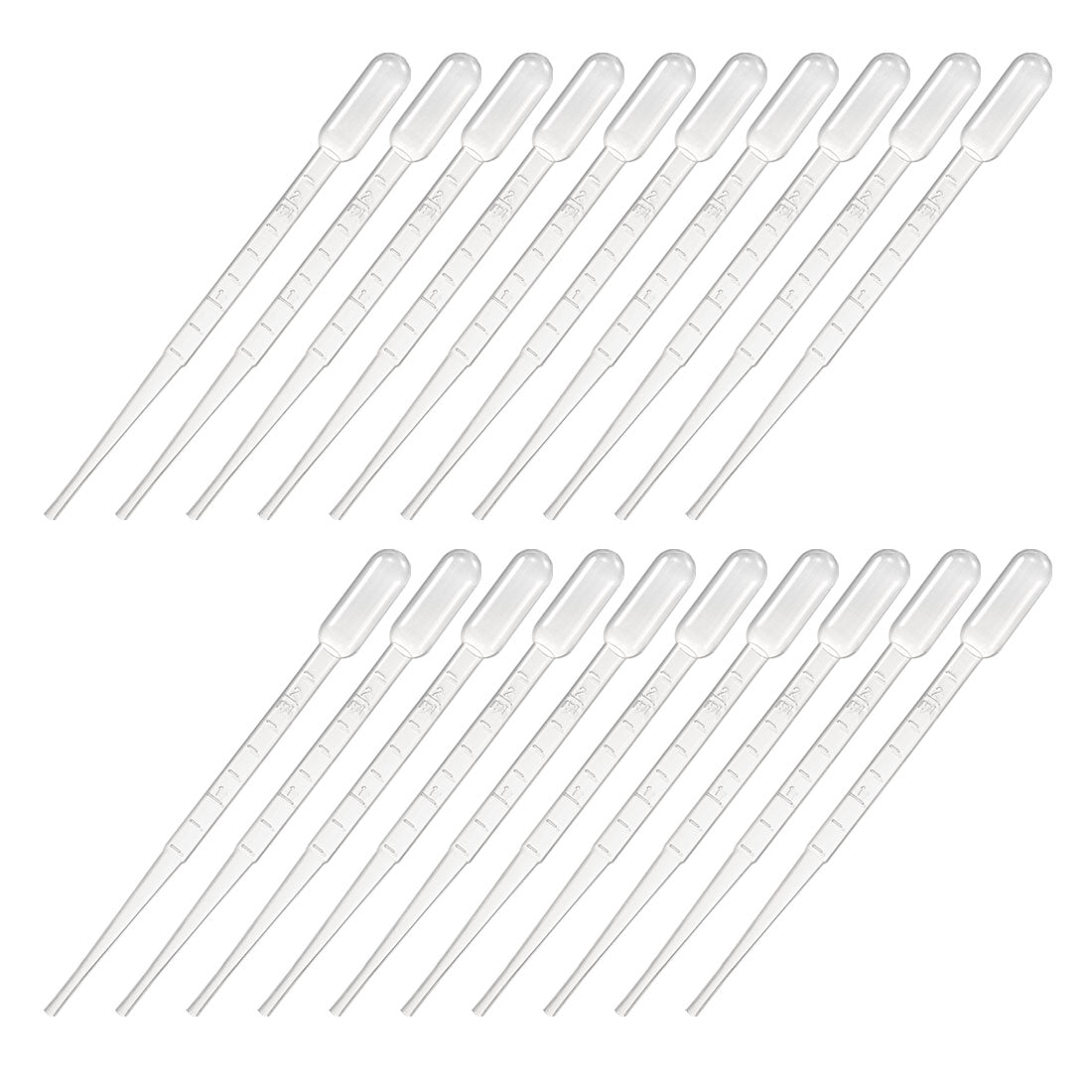 uxcell Uxcell 100 Pcs 2ml Disposable Pasteur Pipettes Test Tubes Liquid Drop Droppers Graduated 146mm Long