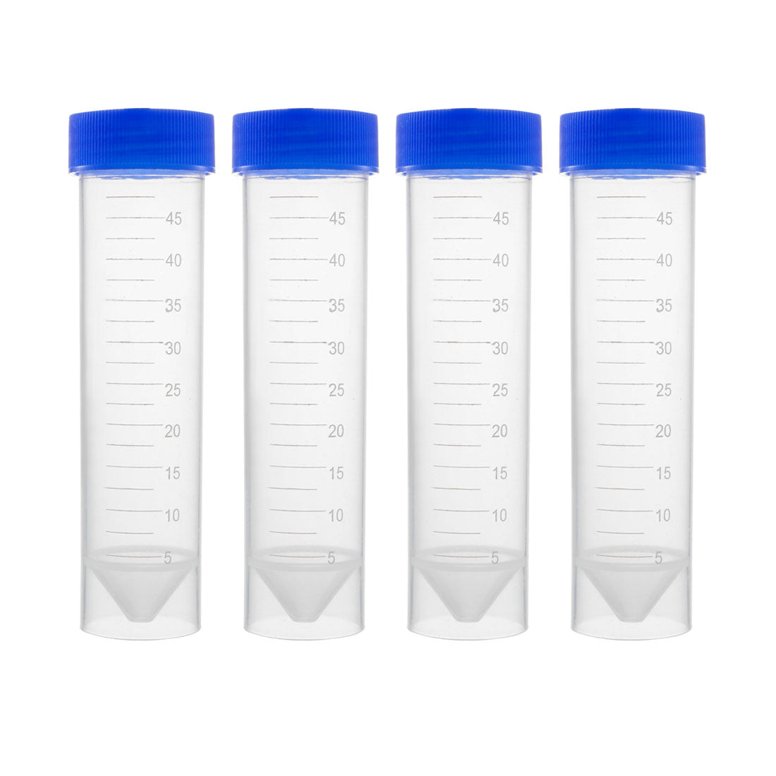 uxcell Uxcell 10 Pcs 45ml Plastic Centrifuge Tubes with Blue Screw Cap, Conical Bottom, Self Standing， Graduated Marks