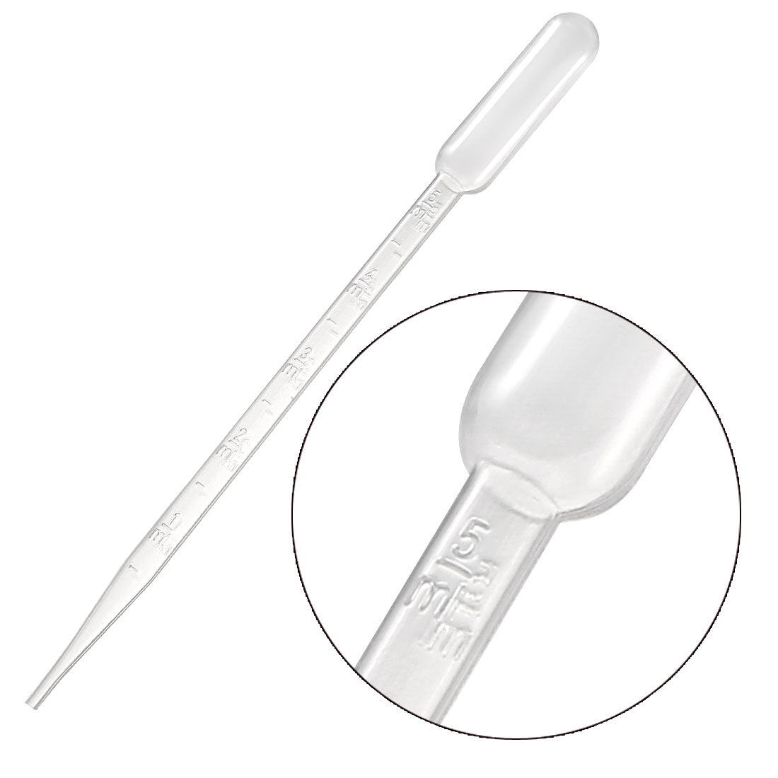 uxcell Uxcell 20 Pcs 5ml Disposable Pasteur Pipettes Test Tubes Liquid Drop Droppers Graduated 205mm Long