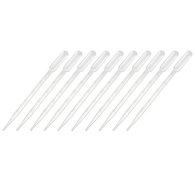 uxcell Uxcell 50 Pcs 5ml Disposable Pasteur Pipettes Test Tubes Liquid Drop Droppers Graduated 205mm Long