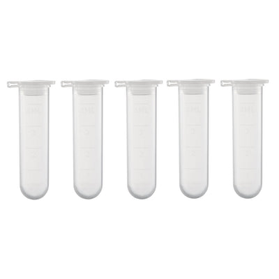 uxcell Uxcell 20 Pcs 5ml Plastic Centrifuge Tubes with Attached Cap, Round Bottom, Graduated Marks