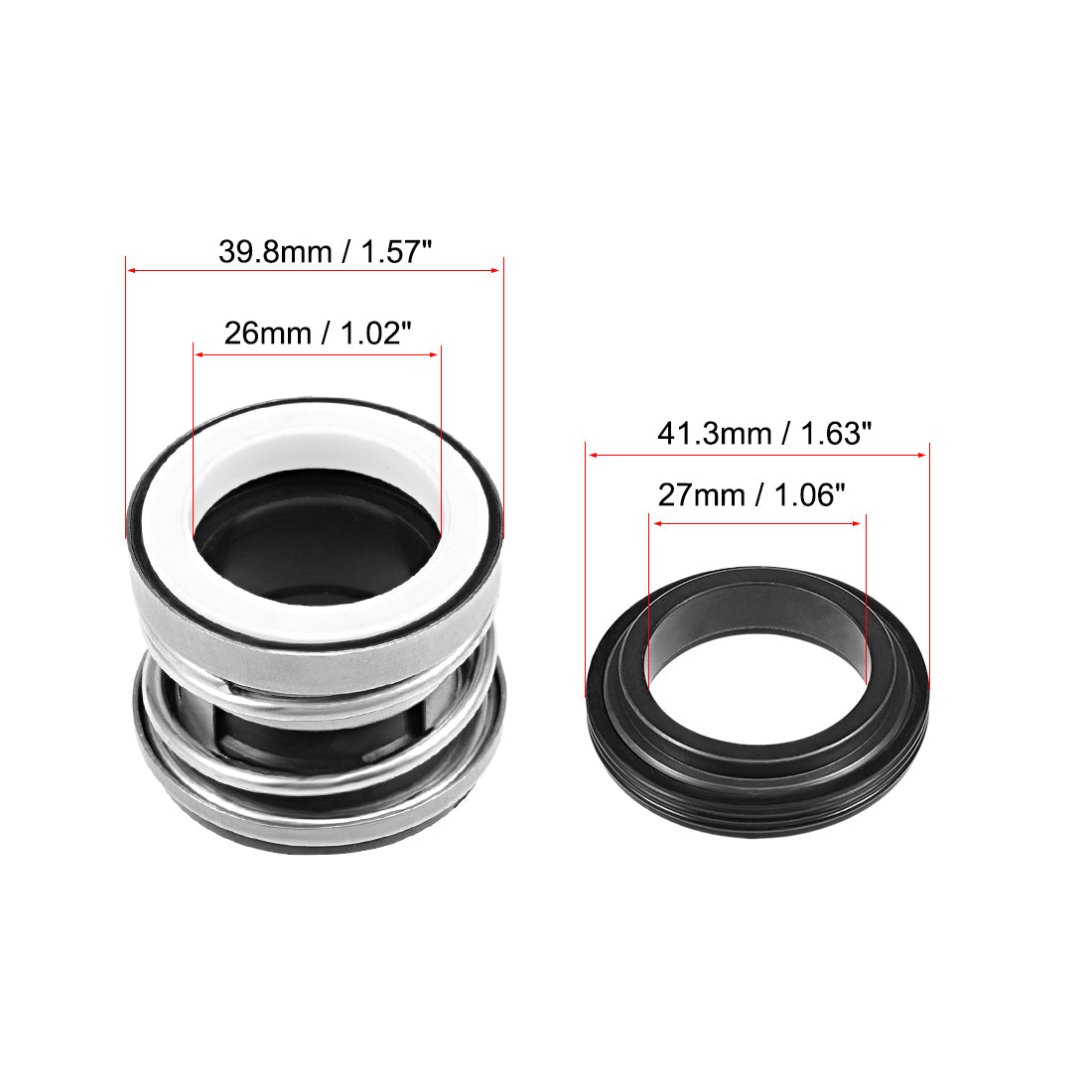 uxcell Uxcell Mechanical Shaft Seal Replacement for Pool Spa Pump 104-25