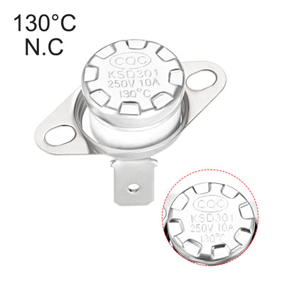 Harfington Uxcell Temperature Control Switch , Thermostat , KSD301 130°C , 10A , Normally Closed N.C 5pcs