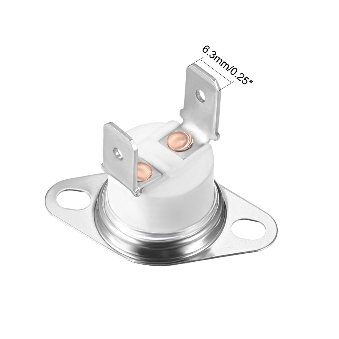 uxcell Uxcell Temperature Control Switch , Thermostat , KSD301 150°C , 10A , Normally Closed N.C 6.3mm Pin 2pcs