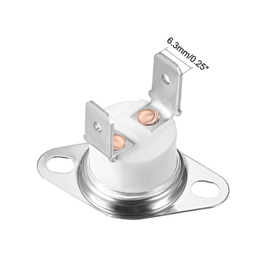 Harfington Uxcell Temperature Control Switch , Thermostat , KSD301 150°C , 10A , Normally Closed N.C 6.3mm Pin 2pcs