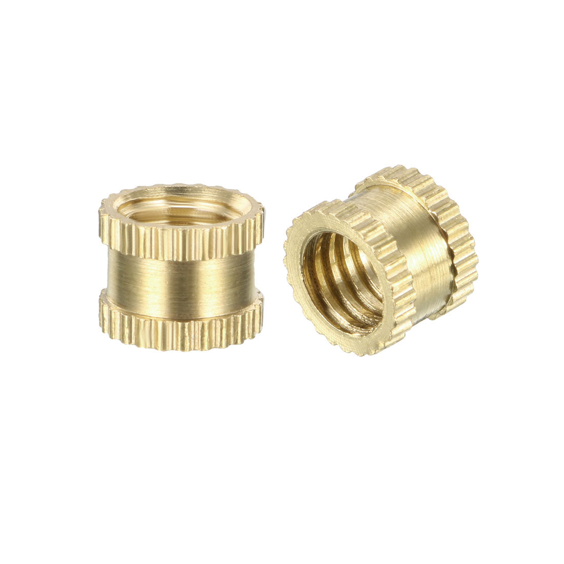 uxcell Uxcell M6 x 1mm Female Brass Knurled Threaded Insert Embedment Nut for 3D Printer, 50Pcs