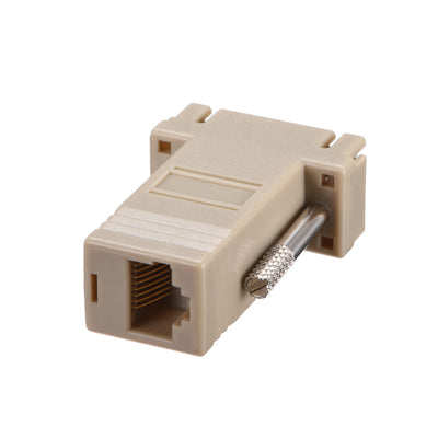Harfington Uxcell VGA Extender to RJ45 Network Cable Adapter DB15 Female Port to RJ45 Female Enternet for Multimedia Video