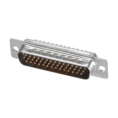 Harfington Uxcell D-sub Connector Male Plug 44-pin 3-row Port Terminal Breakout Solder Type for Mechanical Equipment CNC Computers Black 1pc