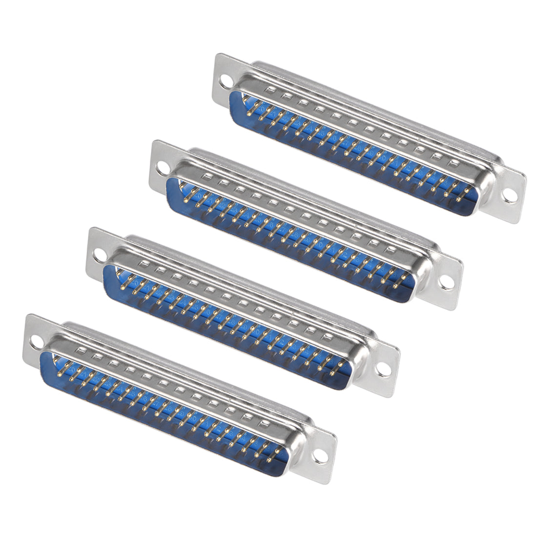 uxcell Uxcell D-sub Connector Male Plug 37-pin 2-row Port Terminal Breakout Solder Type for Mechanical Equipment CNC Computers Blue 4pcs