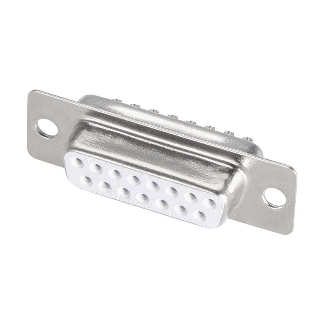 uxcell Uxcell D-sub Connector DB15 Female Socket 15-pin 2-row Port Terminal Breakout for Mechanical Equipment CNC Computers White 1pc