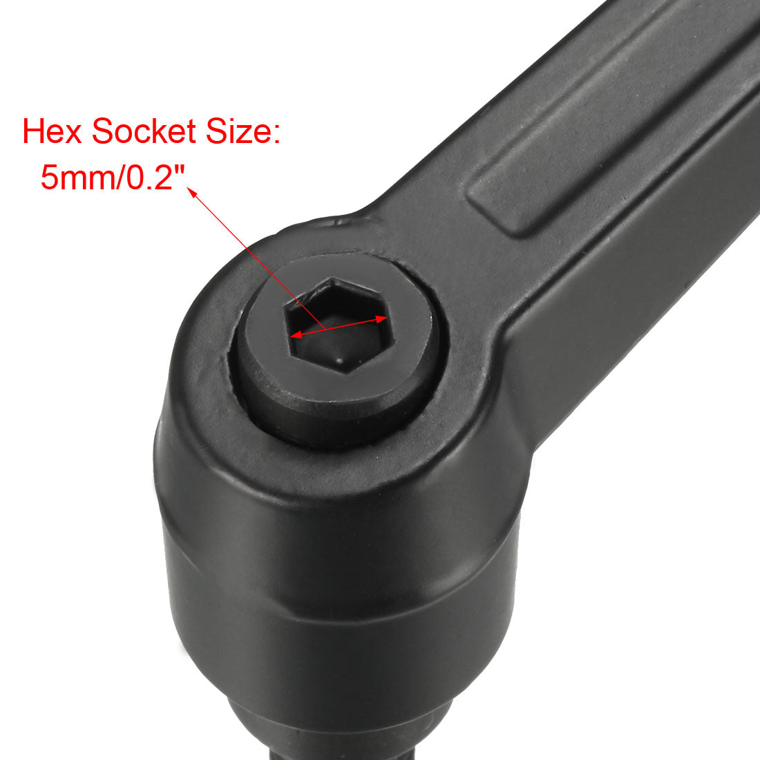 uxcell Uxcell Handles Adjustable Clamping Lever Thread Ratchet Male Threaded Stud 2Pack
