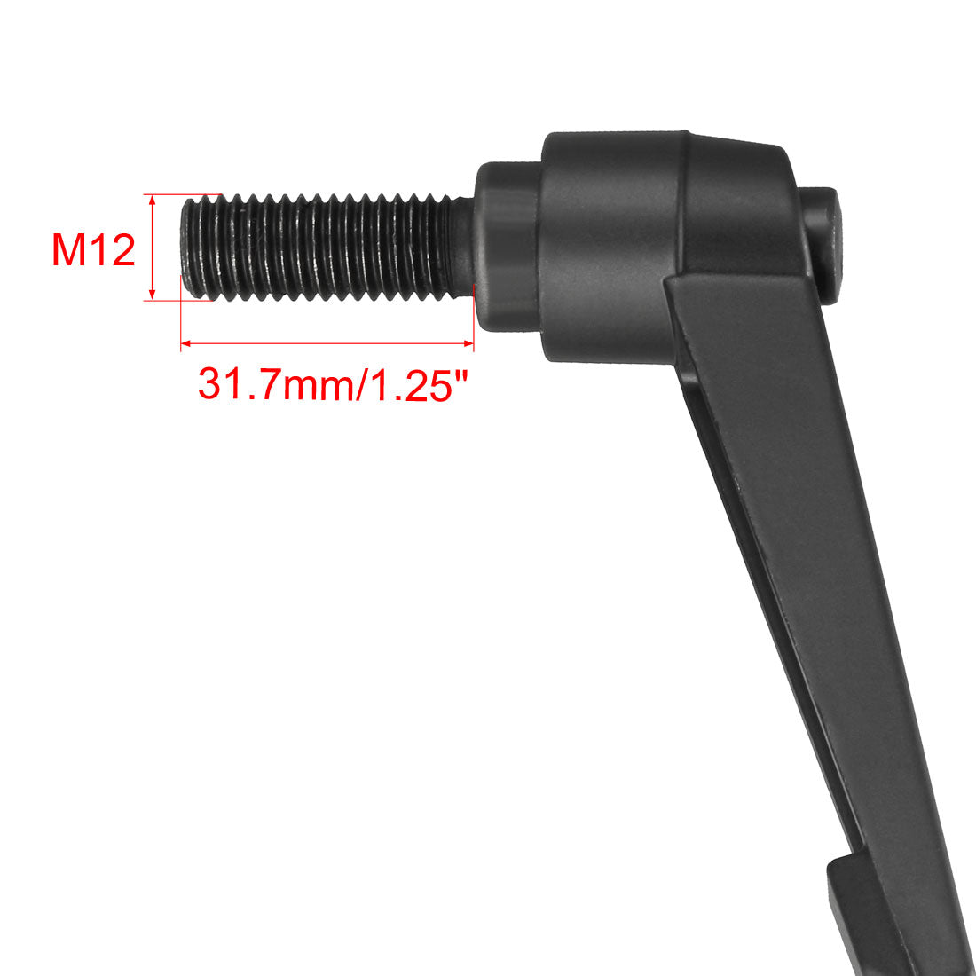 Uxcell Uxcell M12 x 60mm Handle Adjustable Clamping Lever Thread Push Button Ratchet Male Threaded Stud