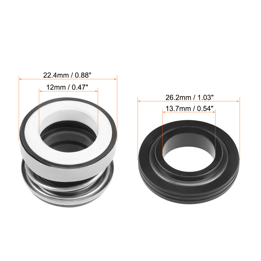 uxcell Uxcell Mechanical Shaft Seal Replacement for Pool Spa Pump 3pcs 103-12