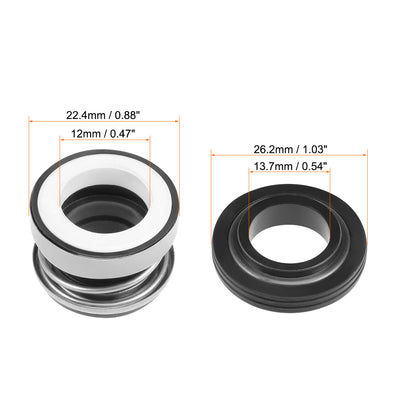 Harfington Uxcell Mechanical Shaft Seal Replacement for Pool Spa Pump 3pcs 103-12