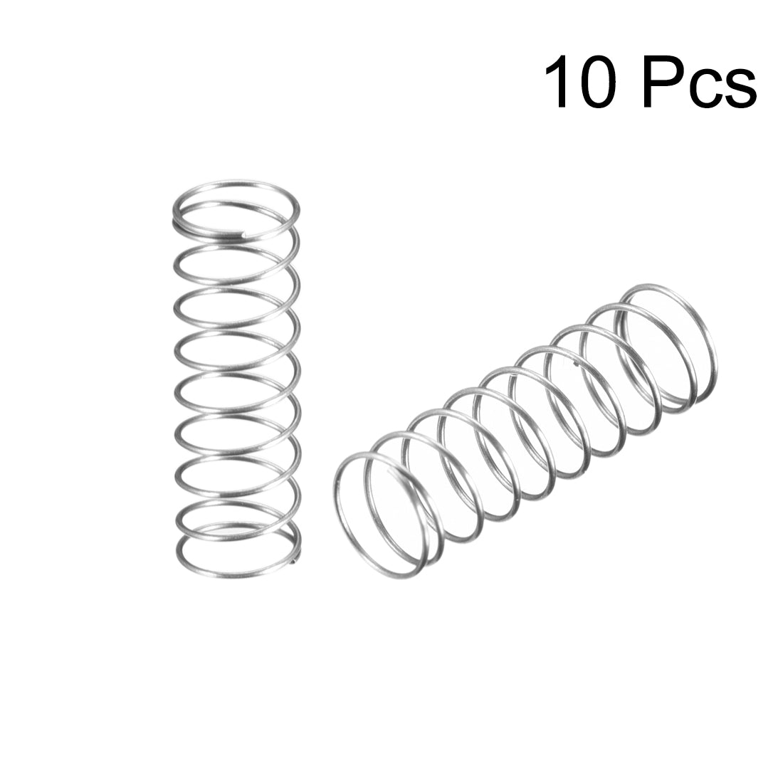 uxcell Uxcell 0.3x5x15mm Spring Steel Coil Extended Compressed Spring 10Pcs