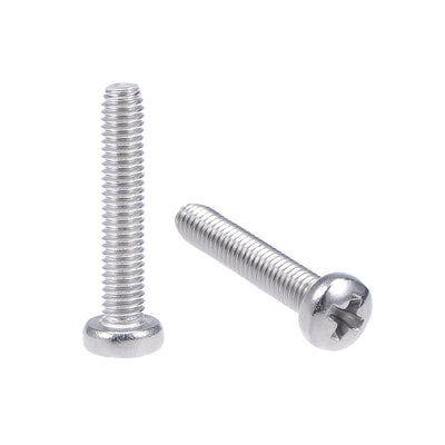uxcell Uxcell Machine Screws Pan Phillips Head Screw 304 Stainless Steel Fasteners Bolts 60Pcs