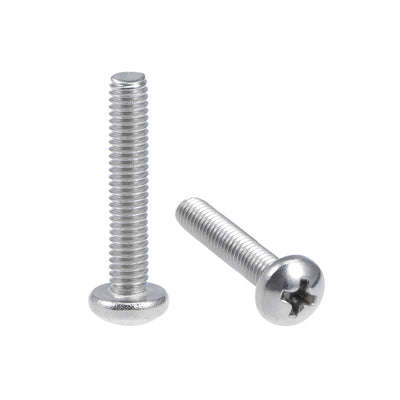 Harfington Uxcell Machine Screws Pan Phillips Head Screw 304 Stainless Steel Fasteners Bolts,20Pcs