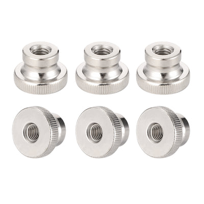 Harfington Uxcell Knurled Thumb Nuts, 6Pcs M8 Iron Round Knobs for 3D Printer Parts