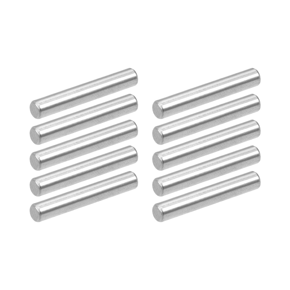 uxcell Uxcell 10Pcs 4mm x 25mm Dowel Pin 304 Stainless Steel Shelf Support Pin Fasten Elements Silver Tone