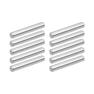 Harfington Uxcell 10Pcs 4mm x 25mm Dowel Pin 304 Stainless Steel Shelf Support Pin Fasten Elements Silver Tone