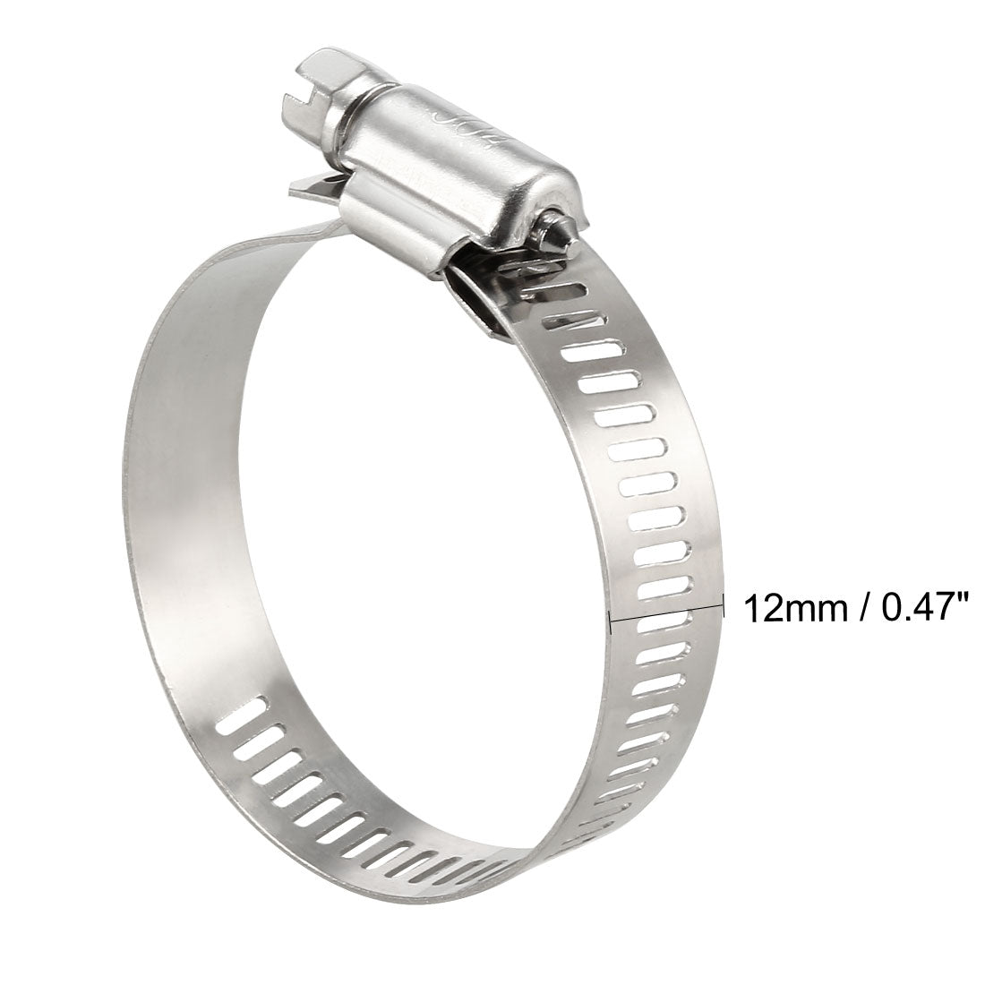 uxcell Uxcell 27-51mm  Gear Hose Clamp, 304 Stainless Steel Fuel Line Clamp 10 Pcs