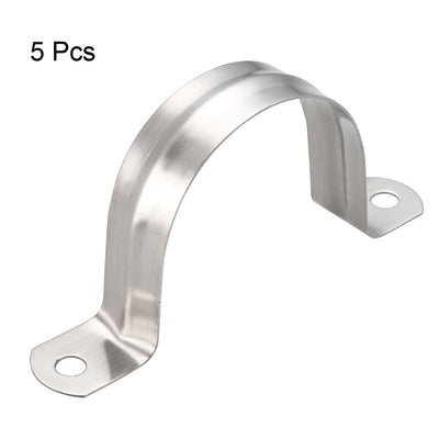 Harfington Uxcell Rigid Pipe Strap, Tube 304 Stainless Steel Tension Tube Clip Clamp