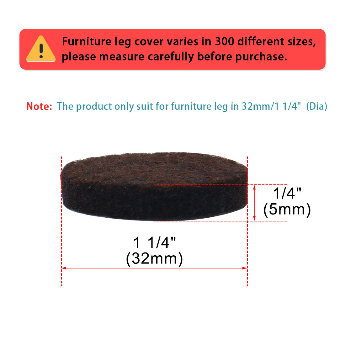 Harfington Home Felt Furniture Feet Pads Round Self Adhesive Floor Protector