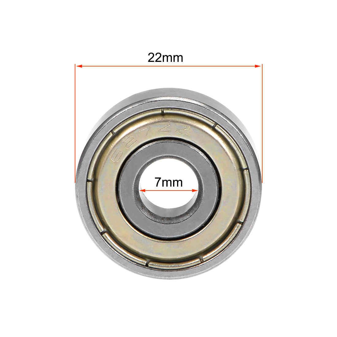 uxcell Uxcell Deep Groove Ball Bearing Double Shielded Chrome Metric Bearings