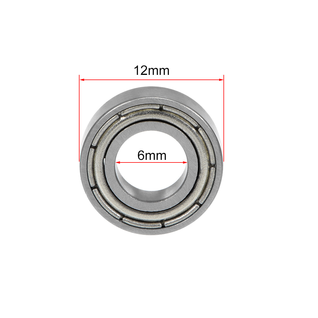 uxcell Uxcell Deep Groove Ball Bearing Metric Double Sealed Chrome Steel ABEC1 Z1