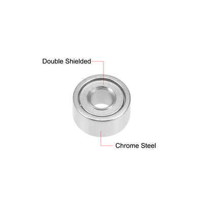 Harfington Uxcell Deep Groove Ball Bearings Metric Double Shielded Chrome Steel P0 Z1 Bearing