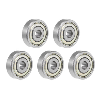 uxcell Uxcell 634Z Deep Groove Ball Bearing 5x16x4mm Single Shielded Chrome Bearings 5pcs