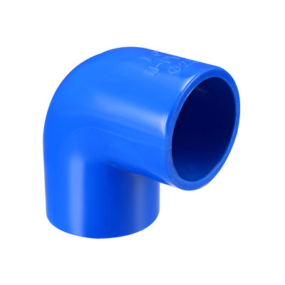 uxcell Uxcell 25mm Slip 90 Degree PVC Pipe Fitting Elbow Coupling Adapter Blue 5 Pcs