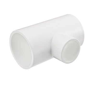 uxcell Uxcell 40mm x 40mmx 25mm Slip Reducing Tee PVC Pipe Fitting T-Shaped Connector 2 Pcs