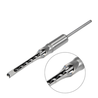 Harfington Uxcell Square Hole Drill Bit for Wood Hollow Chisel Mortiser Auger Spur Cutter Tool, High Carbon Steel for Woodworking Carpentry