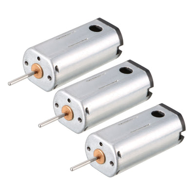 Harfington Uxcell DC Motor 3V 30000RPM Electric Motor Round Shaft 3 Pcs for RC Boat Toys Model