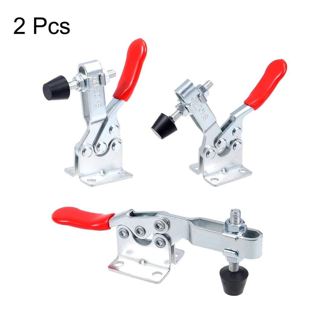 uxcell Uxcell Toggle Clamp GH-201-B Horizontal Clamp Quick Release Tool 90Kg 198lbs Capacity 2pcs