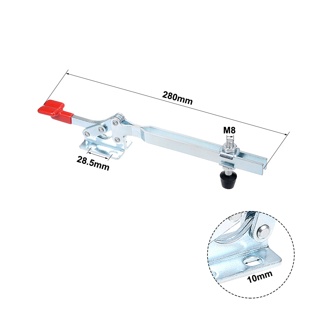 uxcell Uxcell Toggle Clamp GH-22185 Horizontal Clamp Quick Release Tool 250Kg 550lbs Capacity