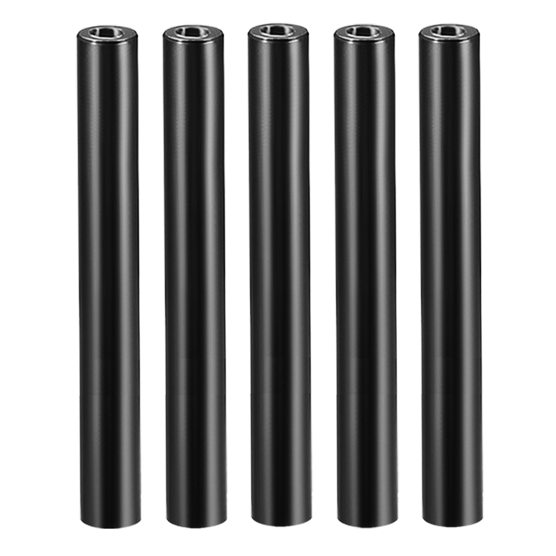 uxcell Uxcell Round Aluminum Standoff Column Spacer M3x90mm,for RC Airplane,FPV Quadcopter,CNC,Black,5pcs