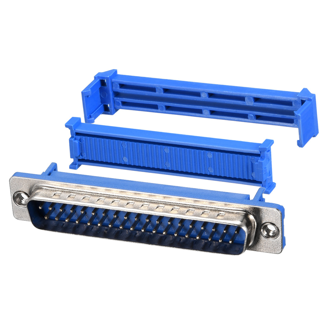 uxcell Uxcell IDC D-Sub Ribbon Cable Connector 37-pin 2-row Male Plug IDC Crimp Port Terminal Breakout for Flat Ribbon Cable Blue