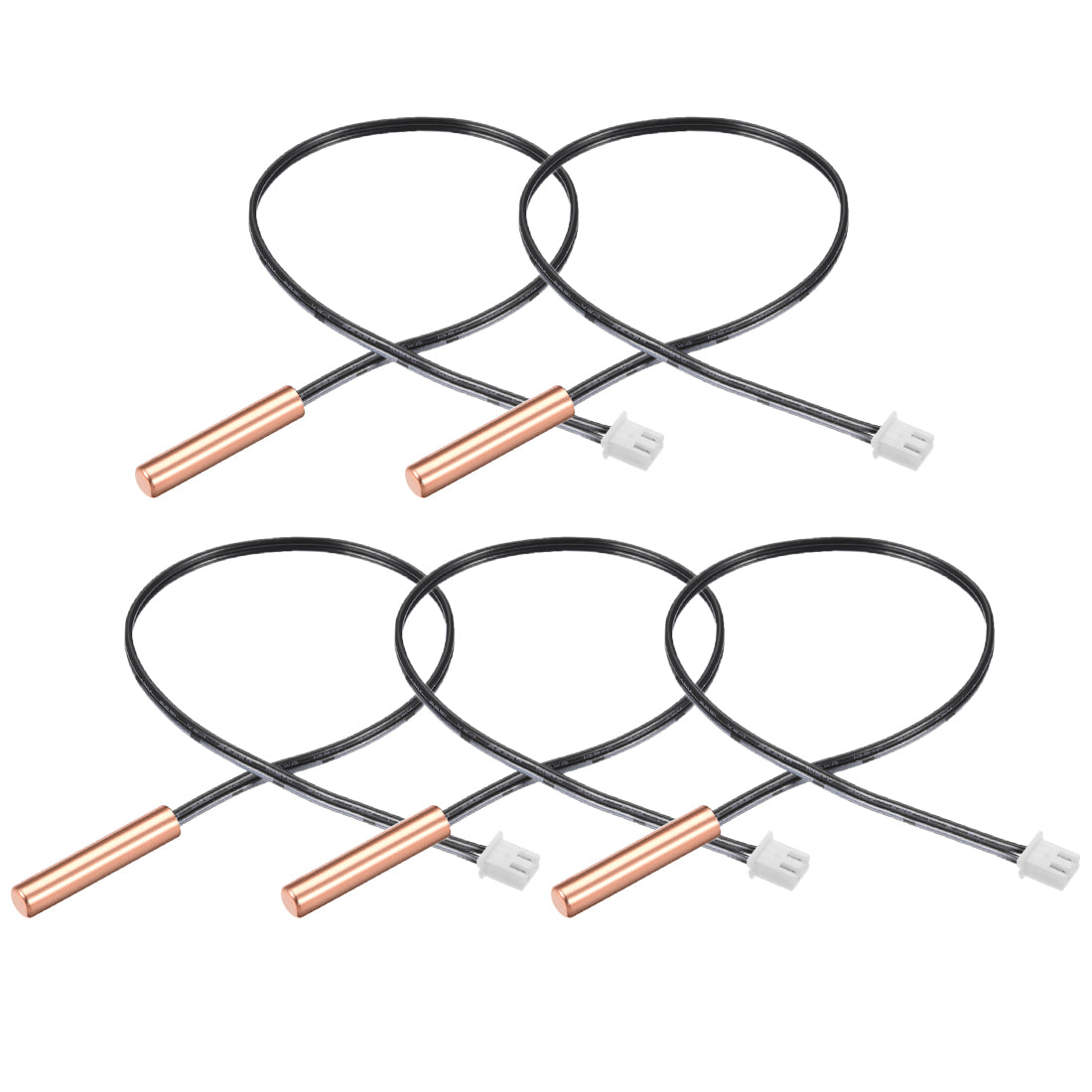 uxcell Uxcell 5 Pcs 10K NTC Thermistor Probe 15.7 Inch Sensitive Temperature Sensor Kit for Air Conditioner